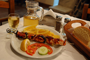 Image showing lunch in the greek islands