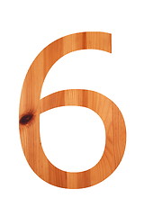 Image showing wood alphabet 6