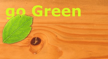 Image showing go green