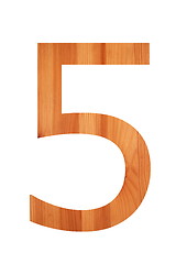 Image showing wood alphabet 5