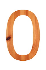 Image showing wood alphabet 0