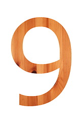 Image showing wood alphabet 9