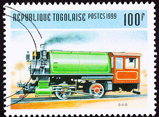 Image showing Canceled Togo Train Postage Stamp Vintage Railroad Steam Engine 