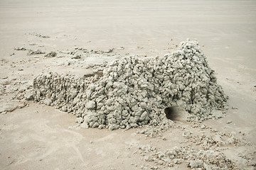 Image showing Drip Sand Castle on a Beach Hilton Head, South Carolina