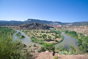 Image showing Rio Chama River Bend Jemez Mountains New Mexico