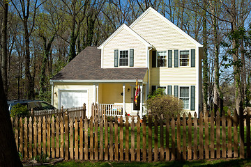 Image showing XXXL Single Family Home with Picket Fence in Suburban Maryland