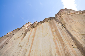 Image showing Tuff Ash Cliff Valles Caldera, Bandelier National Monument New M