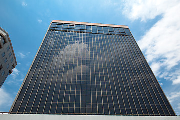 Image showing Modern Office Building Against Blue Sky Rosslyn, Virginia