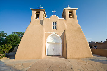 Image showing San Francisco de Asis Church Mission Ranchos Taos Adobe