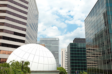 Image showing XXXL Downtown Rosslyn, Virginia Office Buildings Blue Sky Dome