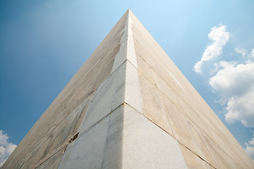 Image showing Wide angle shot of Washington Monument in Washington DC