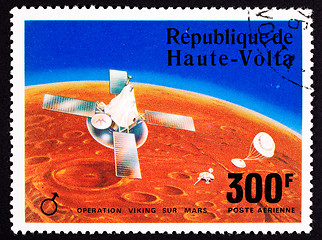 Image showing Upper Volta Postage Stamp Viking Space Explorer Ship Lander Mars