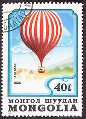 Image showing Mongolian Charles Green Royal-Vauxhall 1836 Balloon Air Mail Pos