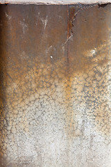 Image showing XXXL Full Frame Grungy Rust Stains on Cracked Cement 