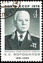 Image showing Soviet Russia Stamp Kliment Voroshilov Senior Military Leader