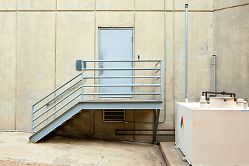 Image showing XXXL Service Door Metal Steps Storage Tank Cement Walls NFPA