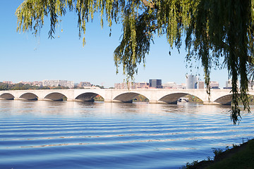 Image showing Wave Pattern Memorial Bridge Potomac River Wash DC