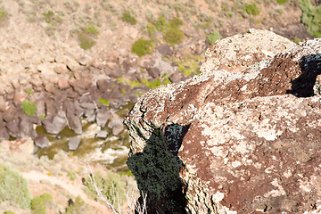 Image showing Rocks Above Rio Grande River Gorge New Mexico