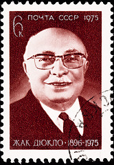 Image showing Soviet Post Stamp Jacques Duclos Leader French Communist Party