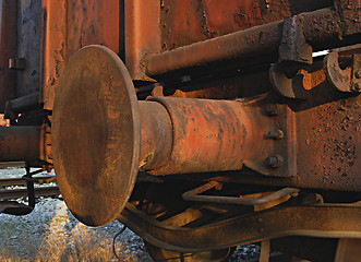 Image showing Old wagon buffer