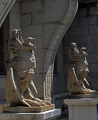 Image showing statues of chimeras