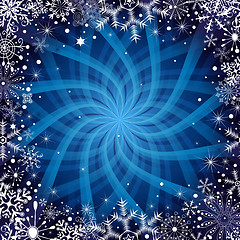 Image showing Christmas dark blue frame