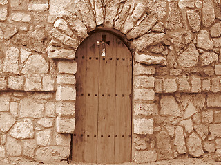 Image showing door to church 