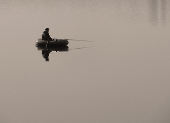 Image showing fisherman in a boat 