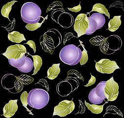 Image showing Seamless background from a fruit  ornament, fashionable modern wallpaper or textile.   