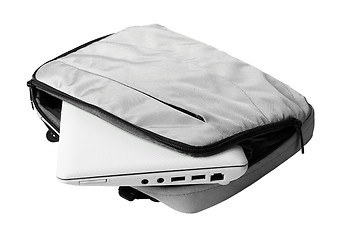 Image showing netbook in a bag