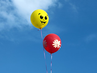 Image showing balloons in a sky