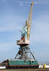 Image showing  seaport crane