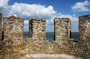 Image showing merlons of fortress