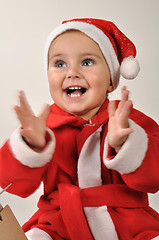 Image showing happy clapping baby girl