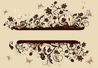 Image showing Grunge Floral Background