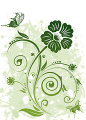 Image showing Grunge Floral background