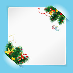 Image showing Christmas Frame with Sheet of white Paper Mounted in Pockets