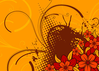 Image showing Grunge Floral background