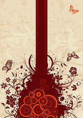 Image showing Grunge Floral Background