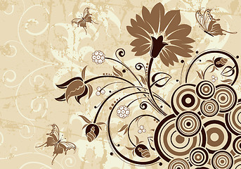 Image showing Grunge Floral Background