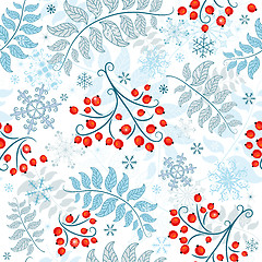 Image showing Winter seamless white pattern