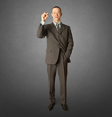 Image showing businessman with marker