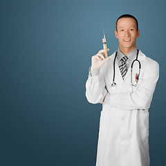 Image showing young doctor man with stethoscope