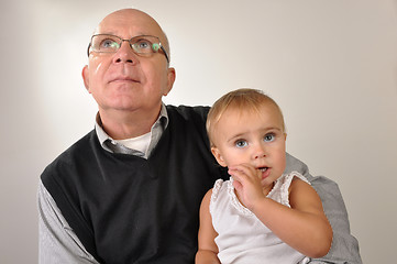 Image showing cute toddler girl with father