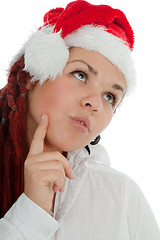 Image showing Portrait of young modern christmas girl.