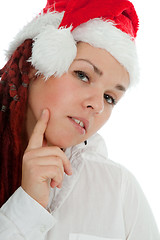 Image showing Portrait of young modern christmas girl.