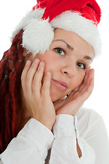 Image showing Portrait of young modern christmas girl.