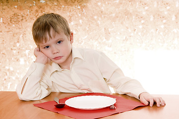 Image showing pensive child