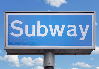 Image showing Subway sign