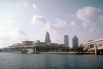 Image showing Skyline of Tampa, Florida with bay in foreground